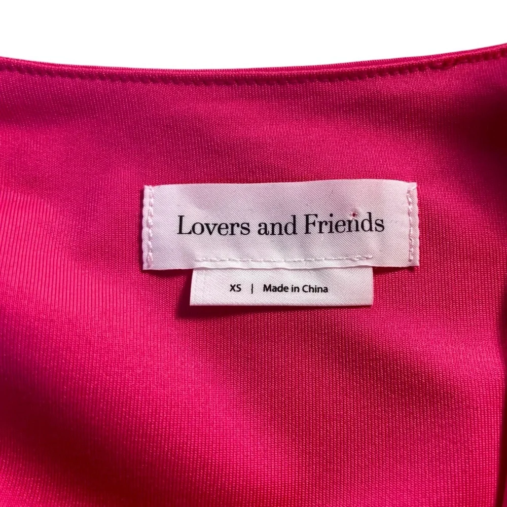 Lovers + Friends Anya Long Sleeve Pink Bodysuit Women’s X-Small